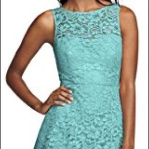 Lace bridesmaid dress size 16 davids bridal mint